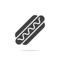 Hot dog icon vector isolated