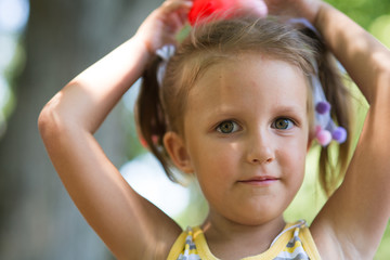 Portrait of a four year old girl
