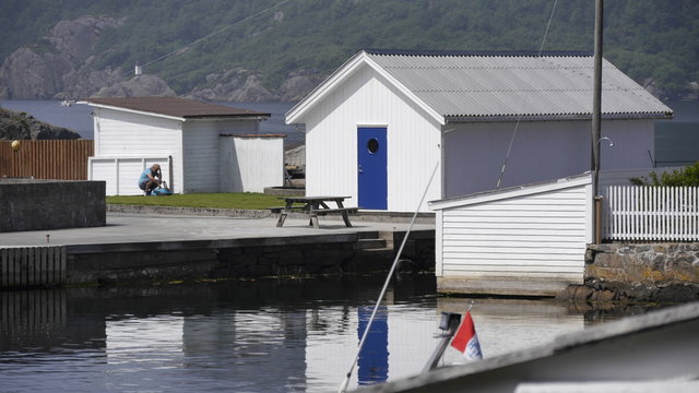 Bootshaus / Schuppen am Fjord