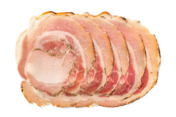 Schweinebraten, gepökelt, mit Kräutern