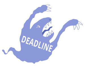 Deadline, Stress, Termindruck, Schreckgespenst, Druck, Prokrastination, Monster