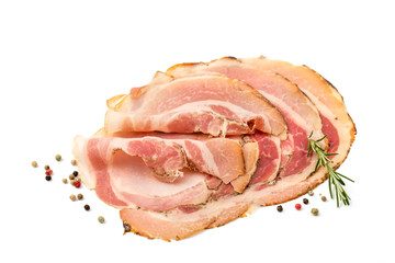 Schweinebraten, gepökelt, mit Kräutern