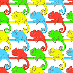 chameleon pattern in different colors