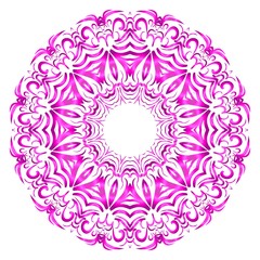 Mandala on a white background. Beautiful oriental, asian motives. Flower vector