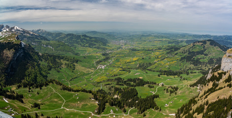 Swiss, Appenzell, Weissbad valley view 