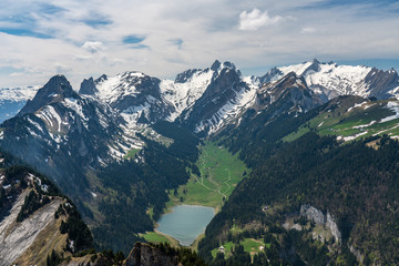 Fototapeta na wymiar Swiss, Alps panorama view