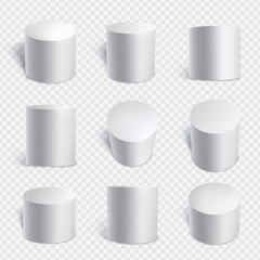 Realistic cylinders set