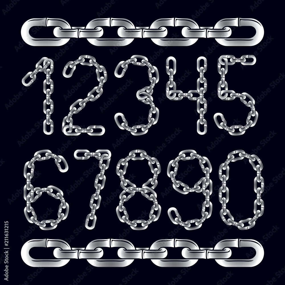 Poster set of stylish vector digits, modern numerals collection. cool numbers for use as poster design elem