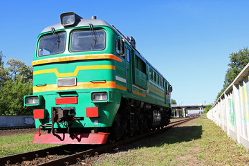 Obraz premium locomotive in the parking lot