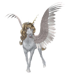 White Unicorn illustration © AnnaPa