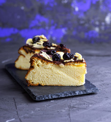piece of cheesecake, close up