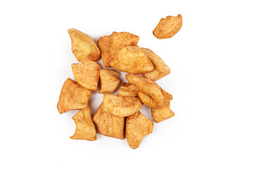 Dried apple slices  isolated on white background