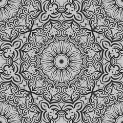 Decorative wallpaper for interior design. Modern geometric floral ornament. Seamless vector illustration