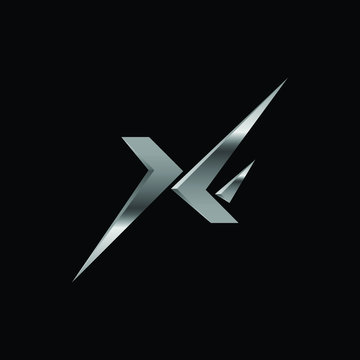 XF Chrome logo design company Vector Illustration with modern look for company logo 