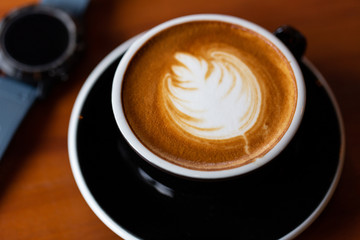 Backgrounds of Latte coffee.