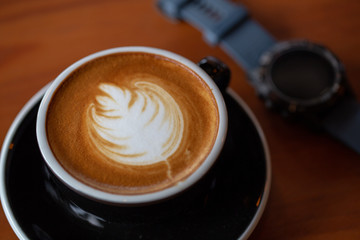 Backgrounds of Latte coffee.