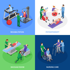 Physiotherapy Rehabilitation Isometric Concept