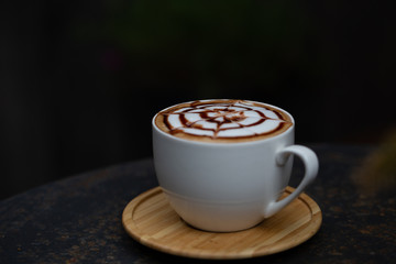 Backgrounds of Latte coffee.