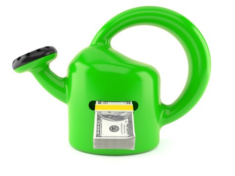 Watering Can With Money