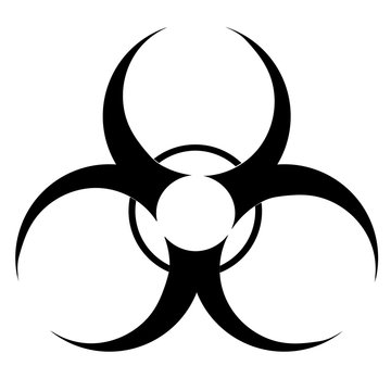 Radiation active hazard symbol sign