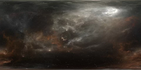 Sternensystem und Nebel der virtuellen Realität. Panorama, Umgebung 360 HDRI-Karte. Gleichwinklige Projektion, sphärisches Panorama. © Peter Jurik