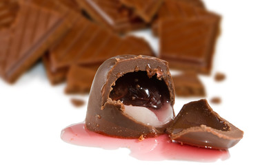 image of chocolate candy close-up