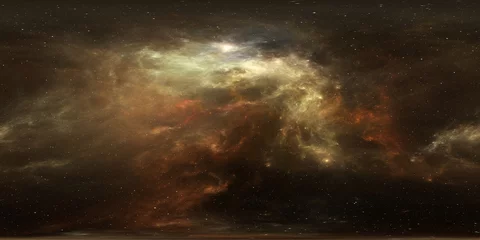 Sternensystem und Nebel der virtuellen Realität. Panorama, Umgebung 360 HDRI-Karte. Gleichwinklige Projektion, sphärisches Panorama. © Peter Jurik