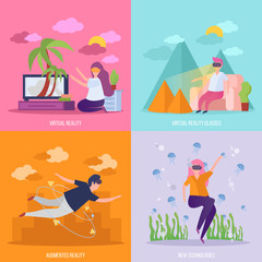 Virtual Reality Orthogonal Concept 