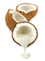 isolated image of coconuts close-up
