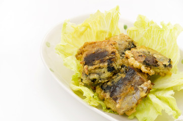 さば水煮のピカタ