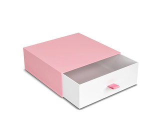 Blank drawer type box mockup