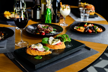 Appetizing sandwiches with cottage cheese