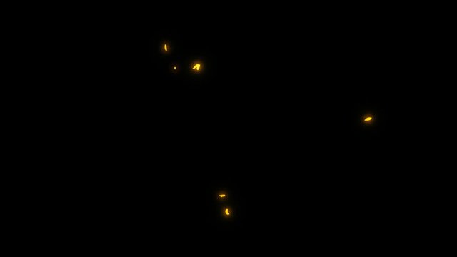 5 Yellow Cartoon Electricity Elements - Motion Graphic