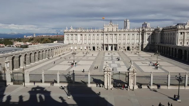 View over The Royal Palace in Madrid from the balcony