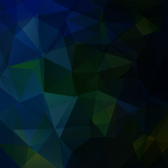 Abstract mosaic background. Triangle geometric background. Design elements. Vector illustration. Green, blue colors.
