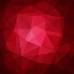 Fototapeta premium Polygonal red vector background. Can be used in cover design, book design, website background. Vector illustration