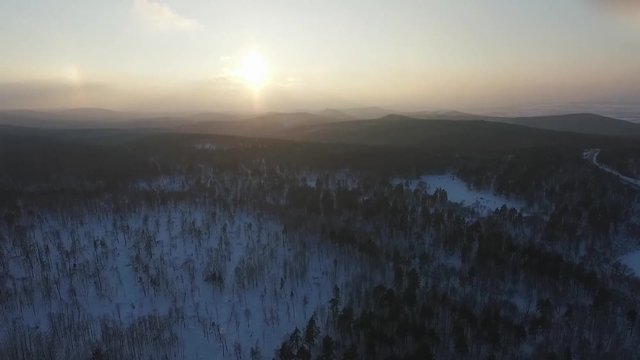 ural ridge sunset