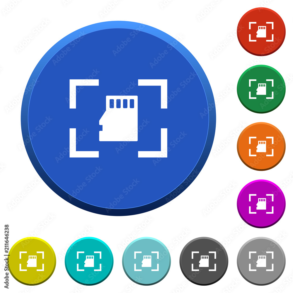 Poster camera memory card beveled buttons