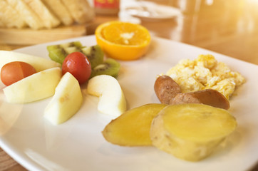 breakfast in the morning