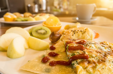 breakfast in the morning