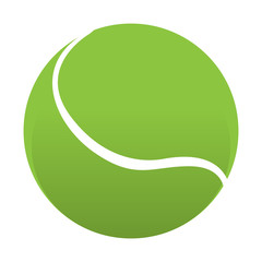 Isolated tennis ball icon