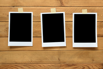 Blank instant photo frames.