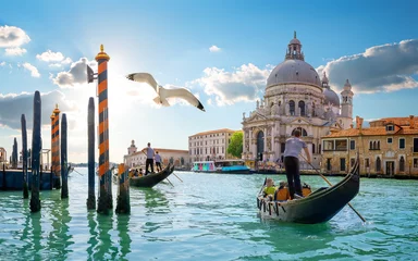 Wall murals Gondolas Day in Venice
