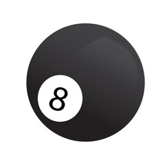 Isolated billiard ball icon