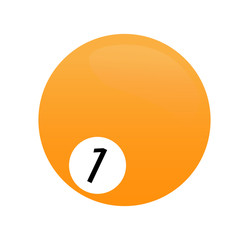 Isolated billiard ball icon