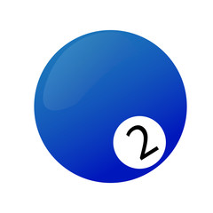 Isolated billiard ball icon