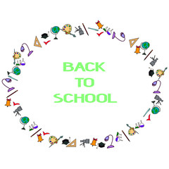 bach to school banner colorful