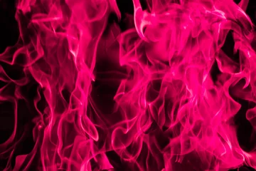 Selbstklebende Fototapete Flamme Flammender rosa Feuerflammenhintergrund und abstrakt