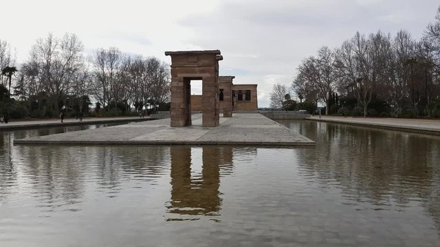Beautiful Debod Temple in Madrid at West Park