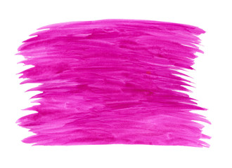 Abstract texture brush ink background purple aquarel watercolor splash hand paint on white background